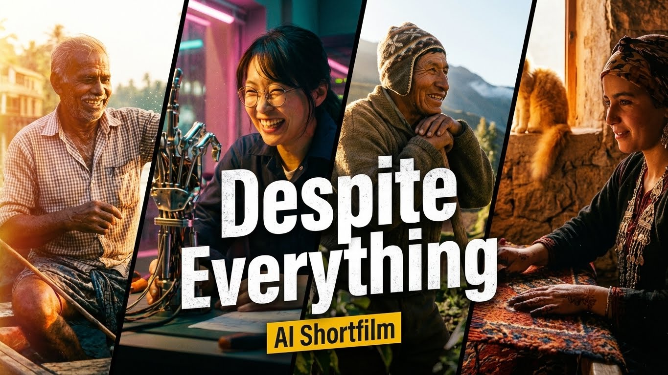 Still from the AI short film Despite Everything